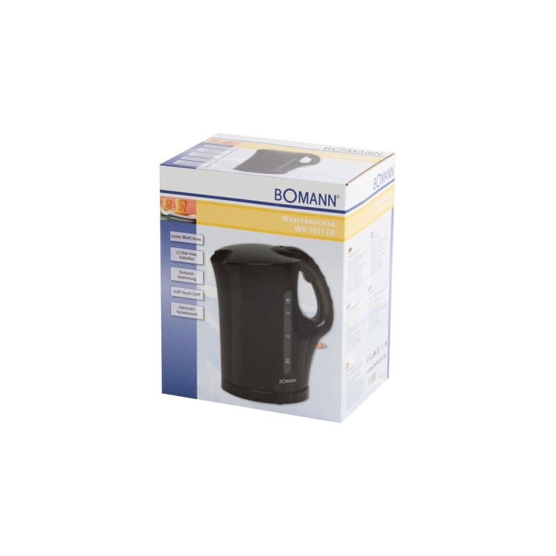 Bomann WK 5011 CB, Wasserkocher(schwarz, 1,7 Liter)