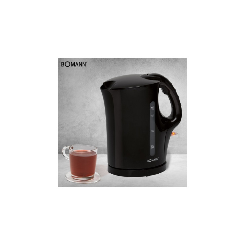 Bomann WK 5011 CB, Wasserkocher(schwarz, 1,7 Liter)