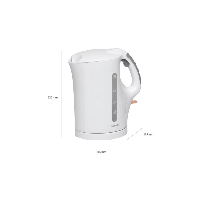 Bomann WK 5024, Wasserkocher(schwarz, 1 Liter)