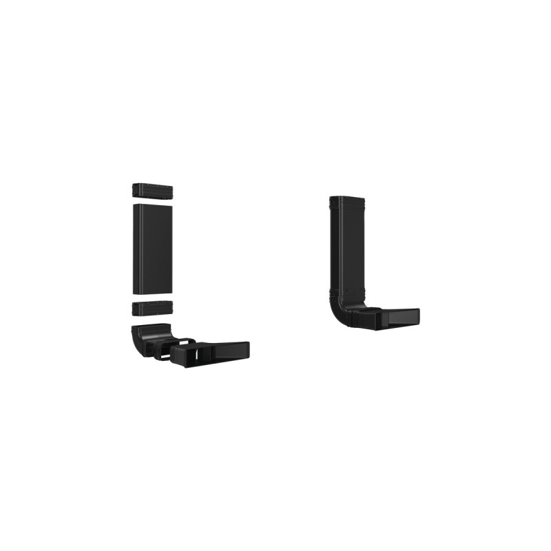 Bosch 1x L-Bogen HEZ9VDKR2, für Umluft-Set, Rohr(schwarz, 6-teiliges Set)