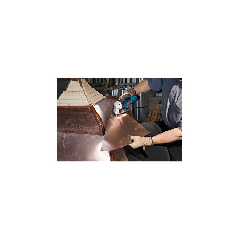 Bosch Akku-Blechschere GSC 12V-13 Professional, 12Volt(blau/schwarz, Li-Ionen-Akku 2,0 Ah, in L-BOXX)