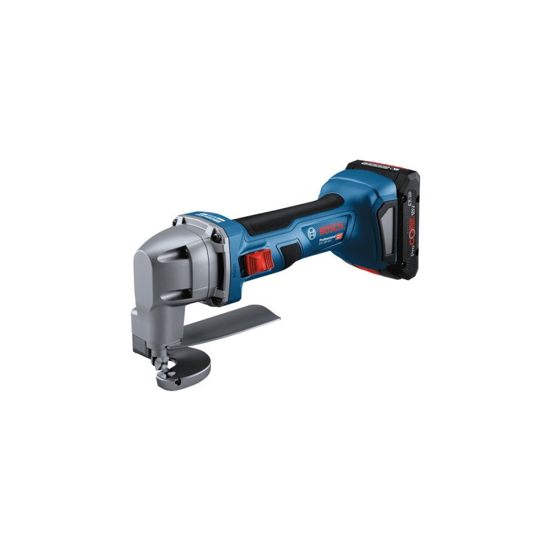Bosch Akku-Blechschere GSC 18V-16 E Professional, 18Volt(blau/schwarz, 2x Akku ProCORE18V 4,0Ah, in L-BOXX)