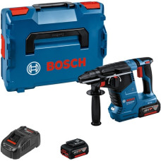 Bosch Akku-Bohrhammer GBH 18V-24 C Professional, 18Volt(blau/schwarz, 2x Li-Ionen Akku 5,0Ah, Bluetooth, in L-BOXX)