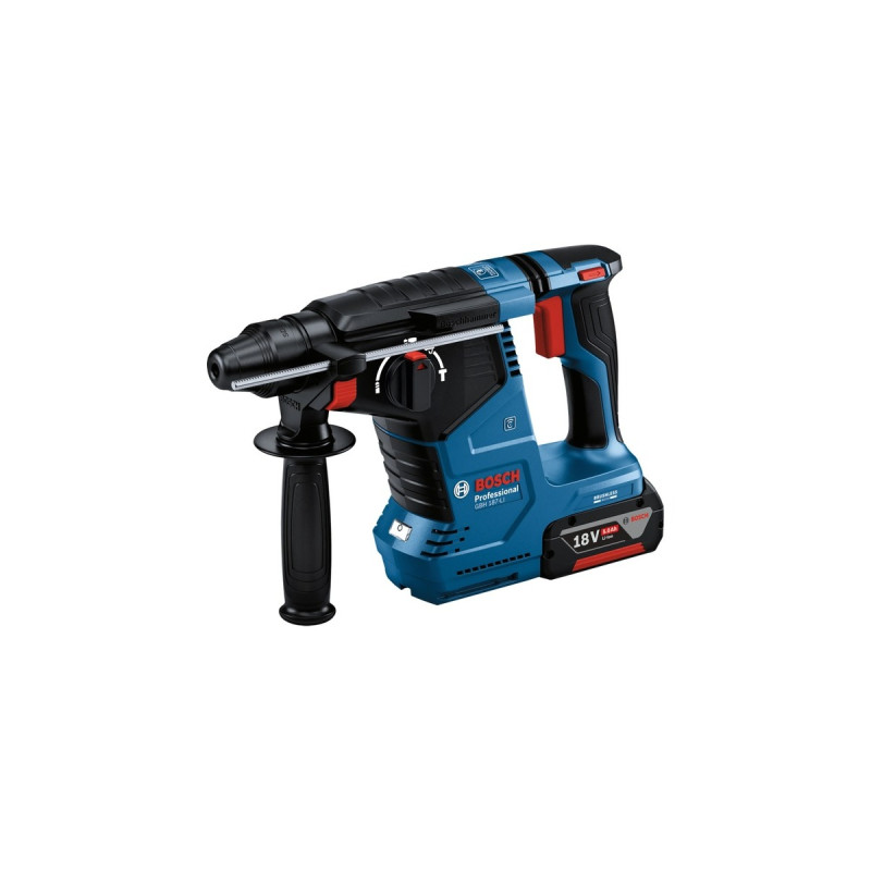 Bosch Akku-Bohrhammer GBH 18V-24 C Professional, 18Volt(blau/schwarz, 2x Li-Ionen Akku 5,0Ah, Bluetooth, in L-BOXX)