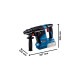 Bosch Akku-Bohrhammer GBH 18V-24 C Professional, 18Volt(blau/schwarz, 2x Li-Ionen Akku 5,0Ah, Bluetooth, in L-BOXX)