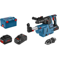 Bosch Akku-Bohrhammer GBH 18V-26 F Professional, 18Volt(blau/schwarz, 2x Akku ProCORE18V 5,5Ah, L-BOXX, Staubabsaugung)