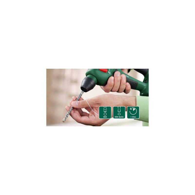 Bosch Akku-Bohrhammer Uneo Maxx, 18Volt(grün/schwarz, 2x Li-Ionen Akku 1,5Ah, 19-teiliges Zubehör, SystemBox, POWER FOR ALL ALLIANCE)