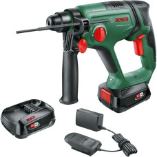 Bosch Akku-Bohrhammer UniversalHammer 18V(grün/schwarz, 2x Li-Ionen Akku 2,5Ah, Koffer, POWER FOR ALL ALLIANCE)