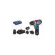 Bosch Akku-Bohrschrauber GSR 12V-15 FC Professional, 12Volt(blau/schwarz, 2x Li-Ionen Akku 2,0Ah, in L-BOXX)