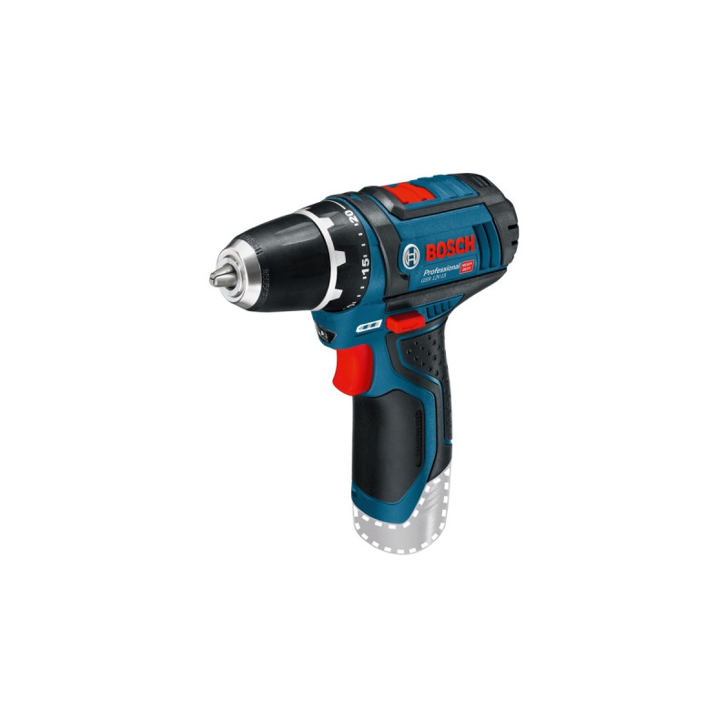 Bosch Akku-Bohrschrauber GSR 12V-15 Professional solo, 12Volt(blau/schwarz, ohne Akku und Ladegerät)