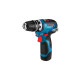 Bosch Akku-Bohrschrauber GSR 12V-35 FC Professional solo, 12Volt(blau/schwarz, ohne Akku und Ladegerät, mit FlexiClick Aufsätzen, L-BOXX)