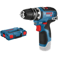 Bosch Akku-Bohrschrauber GSR 12V-35 FC Professional solo, 12Volt(blau/schwarz, ohne Akku und Ladegerät, mit FlexiClick Bohrfutter, L-BOXX)