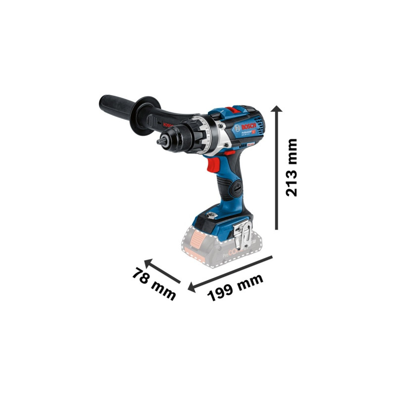 Bosch Akku-Bohrschrauber GSR 18V-110 C Professional, 18Volt(blau/schwarz, 2x Li-Ionen Akku 5,0Ah, L-BOXX)