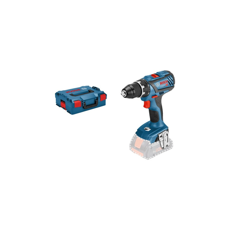 Bosch Akku-Bohrschrauber GSR 18V-28 Professional solo, 18Volt(blau/schwarz, ohne Akku und Ladegerät, in L-BOXX)