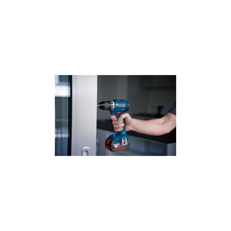 Bosch Akku-Bohrschrauber GSR 18V-45 Professional, 18Volt(blau/schwarz, 2x Li-Ionen Akku 2,0Ah, in L-BOXX)