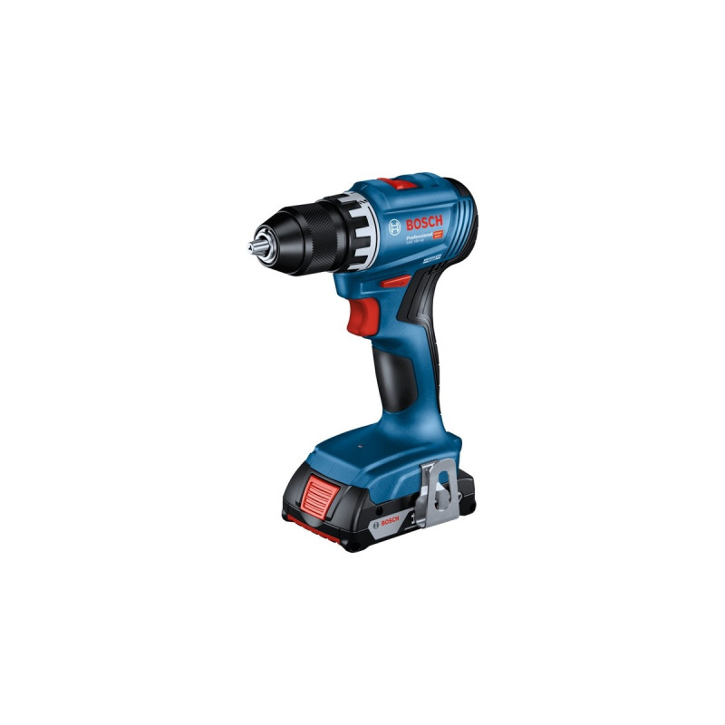 Bosch Akku-Bohrschrauber GSR 18V-45 Professional, 18Volt(blau/schwarz, 2x Li-Ionen Akku 3,0Ah, in L-BOXX)