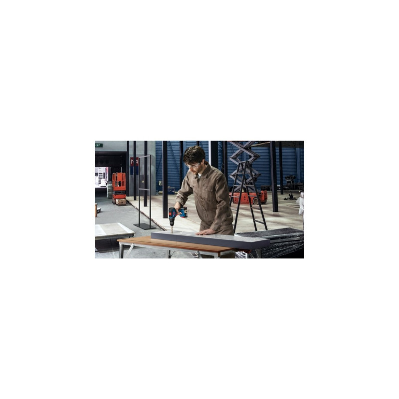 Bosch Akku-Bohrschrauber GSR 18V-55 Professional, 18Volt(blau/schwarz, 2x Li-Ion Akku 4,0Ah, L-Case Pick & Click, 82-teiliges Zubehör-Set)