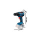 Bosch Akku-Bohrschrauber GSR 18V-55 Professional, 18Volt(blau/schwarz, 2x Li-Ion Akku ProCORE18V 4,0Ah, L-BOXX)