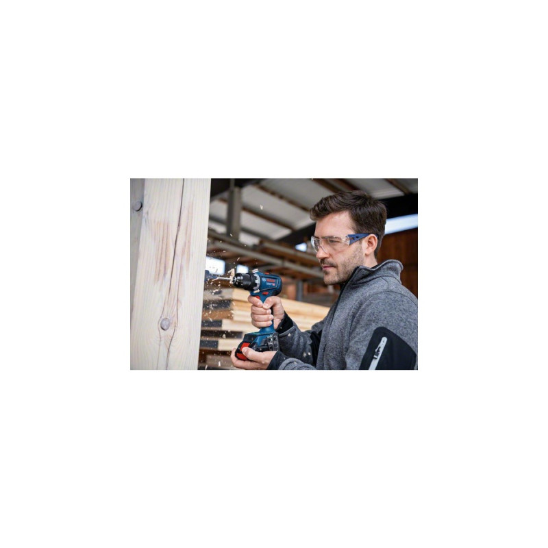 Bosch Akku-Bohrschrauber GSR 18V-90 C Professional, 18Volt(blau/schwarz, 2x Li-Ionen Akku 5,0Ah, in L-BOXX)