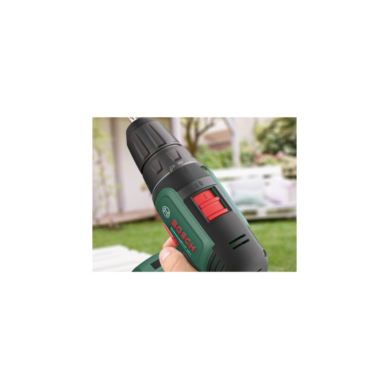 Bosch Akku-Bohrschrauber UniversalDrill 18V(grün/schwarz, 2x Li-Ionen Akku 1,5Ah, Koffer, POWER FOR ALL ALLIANCE)