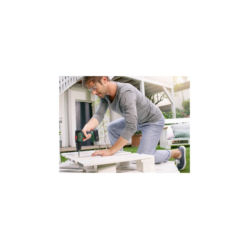 Bosch Akku-Bohrschrauber UniversalDrill 18V(grün/schwarz, 2x Li-Ionen Akku 1,5Ah, Koffer, POWER FOR ALL ALLIANCE)