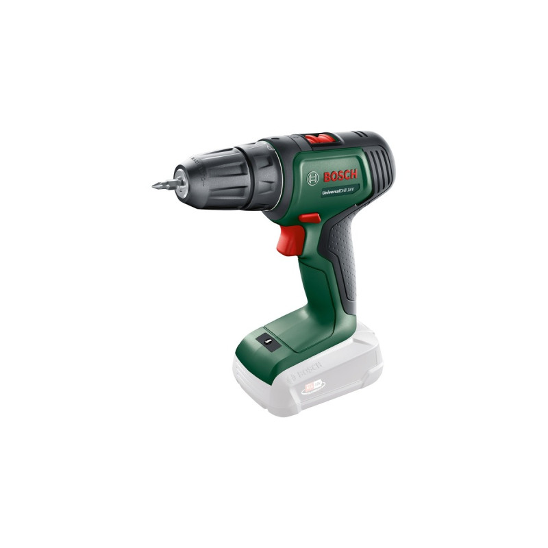 Bosch Akku-Bohrschrauber UniversalDrill 18V(grün/schwarz, Li-Ionen Akku 1,5Ah, Koffer, POWER FOR ALL ALLIANCE)