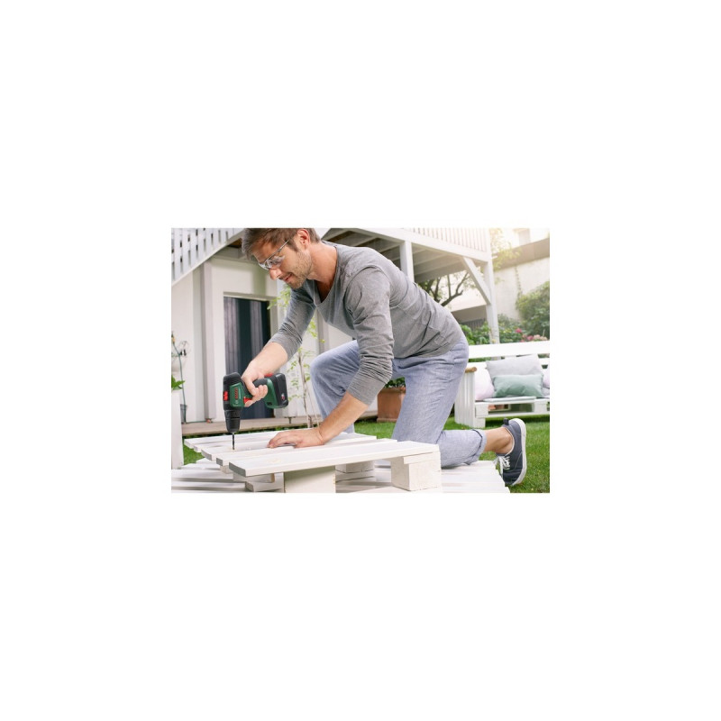 Bosch Akku-Bohrschrauber UniversalDrill 18V(grün/schwarz, Li-Ionen Akku 1,5Ah, Koffer, POWER FOR ALL ALLIANCE)