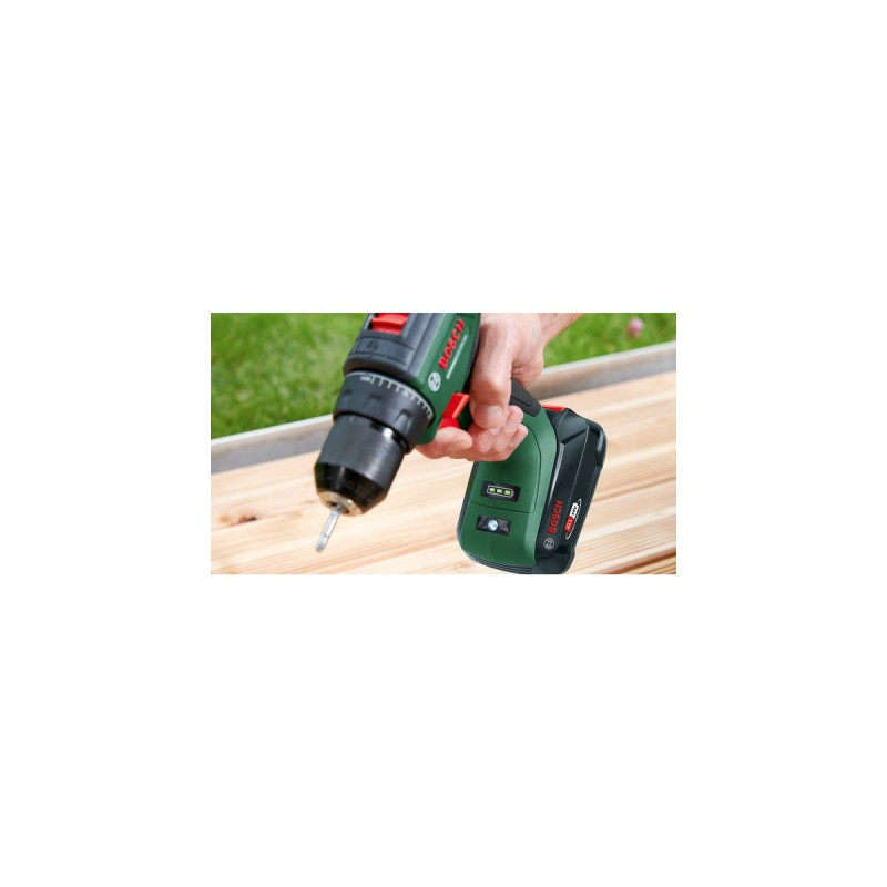 Bosch Akku-Bohrschrauber UniversalDrill 18V-60(grün/schwarz, Li-Ionen Akku 2,0Ah, Koffer, POWER FOR ALL ALLIANCE)