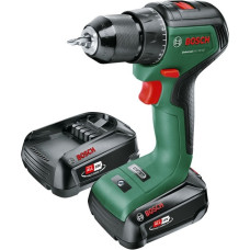 Bosch Akku-Bohrschrauber UniversalDrill 18V-60(grün/schwarz, 2x Li-Ionen Akku 2,0Ah, Koffer, POWER FOR ALL ALLIANCE)