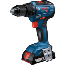 Bosch Akku-Combo Kit GDR 18V-200 Professional + GSR 18V-55 Professional, 18Volt, Werkzeug-Set(blau/schwarz, 2x Li-Ionen Akku 4,0Ah, Schlagschrauber und Bohrschrauber, in L-Case)