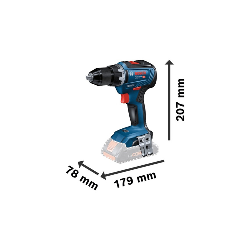 Bosch Akku-Combo Kit GDX 18V-200 Professional + GSR 18V-55 Professional, 18Volt, Werkzeug-Set(blau/schwarz, 2x Li-Ionen Akku 4,0Ah, Schlagschrauber und Bohrschrauber, in L-Case)