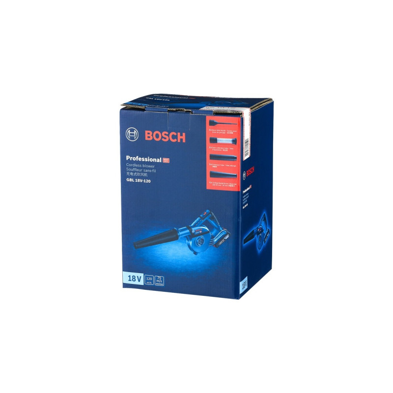 Bosch Akku-Gebläse GBL 18V-120 solo Professional, 18Volt, Laubgebläse(blau/schwarz, ohne Akku und Ladegerät)