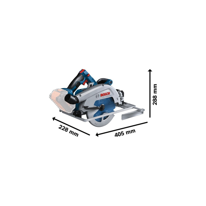 Bosch Akku-Handkreissäge BITURBO GKS 18V-68 GC Professional(blau, 2x Akku ProCORE18V 8,0Ah, Bluetooth Modul, in L-BOXX)