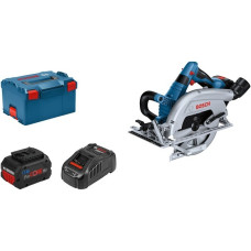 Bosch Akku-Handkreissäge BITURBO GKS 18V-70 L Professional(blau/schwarz, 2x Li-Ion Akku ProCORE18V 5,5Ah, in L-BOXX)