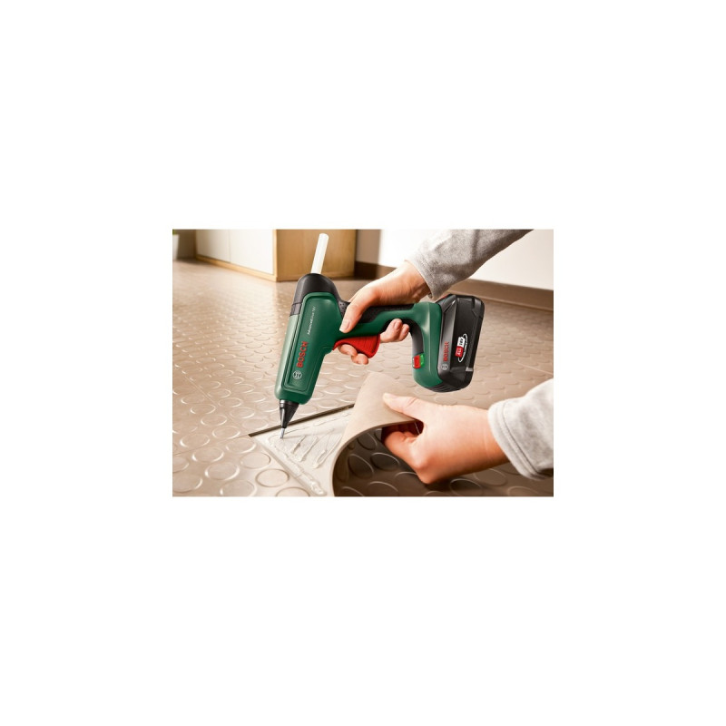 Bosch Akku-Heißklebepistole AdvancedGlue 18V(grün/schwarz, ohne Akku und Ladegerät, POWER FOR ALL ALLIANCE)