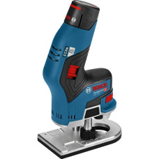 Bosch Akku-Kantenfräse GKF 12V-8 Professional, 12Volt, Fräsmaschine(blau/schwarz, 2x Li-Ionen Akku 3,0Ah)