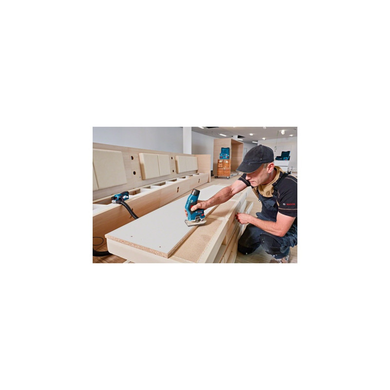 Bosch Akku-Kantenfräse GKF 12V-8 Professional solo, 12Volt, Fräsmaschine(blau/schwarz, ohne Akku und Ladegerät, in L-BOXX)