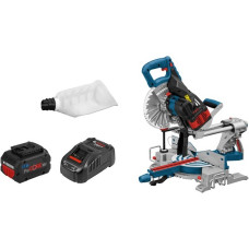 Bosch Akku-Kapp-und Gehrungssäge BITURBO GCM 18V-216 Professional, 18Volt(blau, 2x Akku ProCORE18V 5,5Ah)