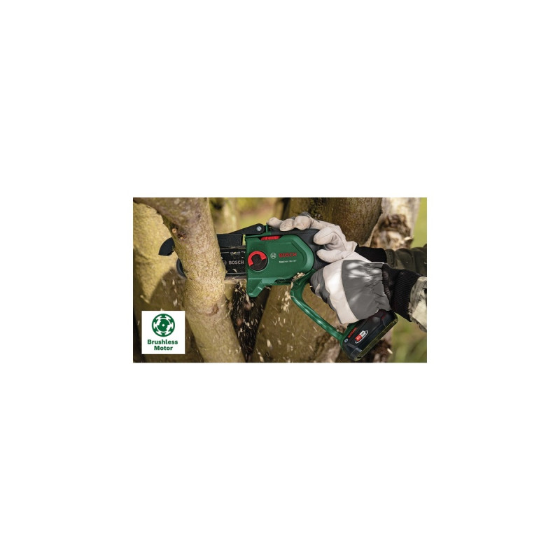 Bosch Akku-Kettensäge EasyChain 18V-15-7, 18Volt, Elektro-Kettensäge(grün/schwarz, Li-Ionen Akku 2,5Ah, POWER FOR ALL ALLIANCE)