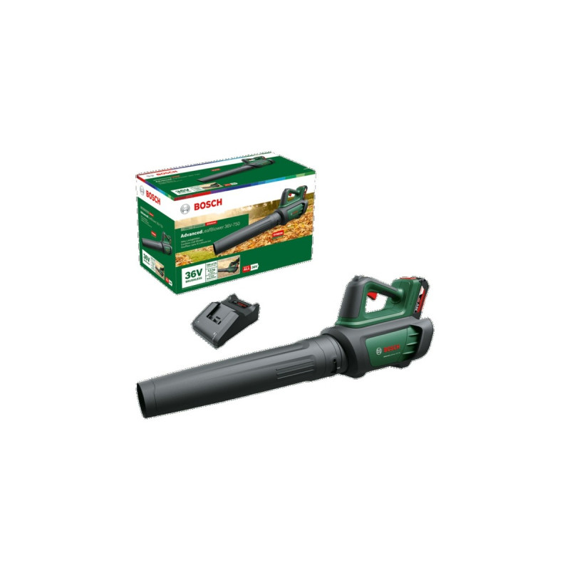 Bosch Akku-Laubbläser Advanced LeafBlower 36V-750 Solo, 36Volt, Laubgebläse(grün/schwarz, ohne Akku und Ladegerät, 36V POWER FOR ALL)