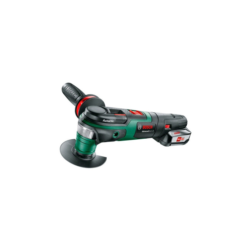 Bosch Akku-Multifunktions-Werkzeug AdvancedMulti 18, 18Volt(grün/schwarz, Li-Ion-Akku 2,5Ah, im Koffer, POWER FOR ALL ALLIANCE)
