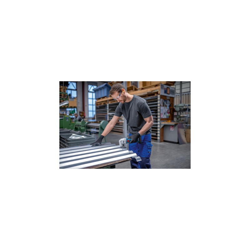 Bosch Akku-Nager GNA 18V-16 E Professional, 18Volt, Blechschere(blau/schwarz, 2x Akku ProCORE18V 4,0Ah, in L-BOXX)