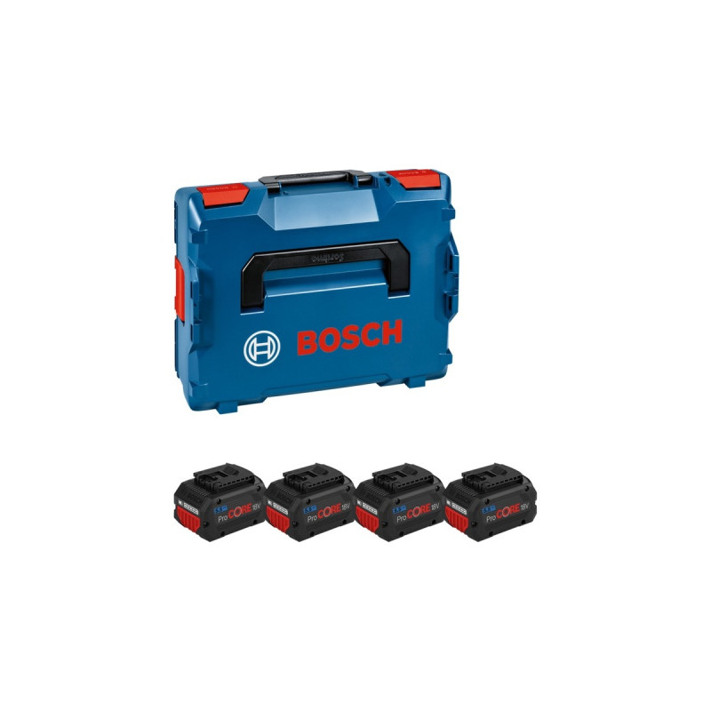 Bosch Akku ProCORE 18V 5.5Ah Professional, 4 Stück(blau/schwarz, L-BOXX, AMPShare Alliance)