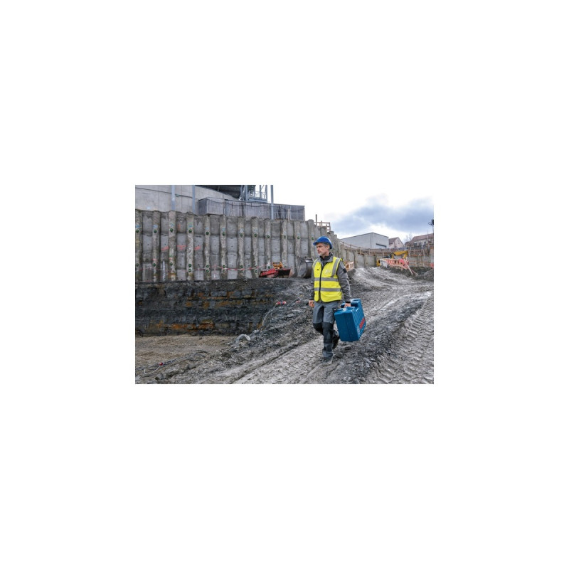 Bosch Akku-Rotationslaser GRL 650 CVHG Professional, 18Volt, mit Baustativ(blau, Akku ProCORE18V 4,0Ah, Koffer, grüne Laserlinie)