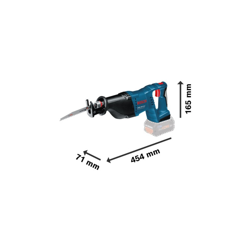 Bosch Akku-Säbelsäge GSA 18 V-LI Professional, 18Volt(blau/schwarz, ohne Akku und Ladegerät, in L-BOXX)
