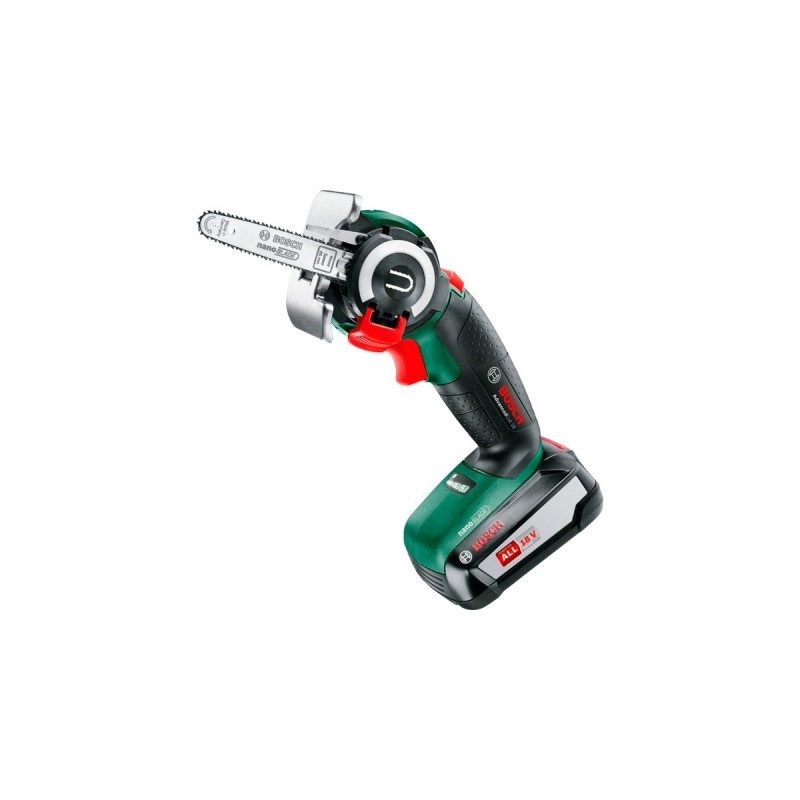 Bosch Akku-Säge NanoBlade AdvancedCut 18, 18Volt, Kettensäge(grün/schwarz, Li-Ionen Akku 2,5Ah, POWER FOR ALL ALLIANCE)