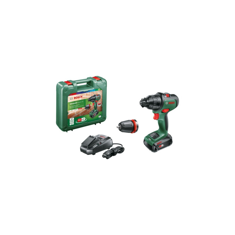 Bosch Akku-Schlagbohrschrauber AdvancedImpact 18(grün/schwarz, Li-Ionen Akku 2,5Ah, Koffer, POWER FOR ALL ALLIANCE)