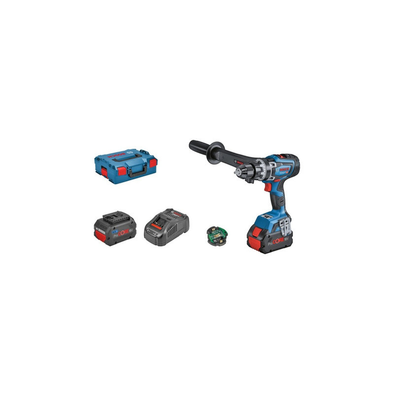 Bosch Akku-Schlagbohrschrauber BITURBO GSB 18V-150 C Professional, 18Volt(blau/schwarz, 2x Akku ProCORE18V 8,0Ah, Bluetooth Modul, L-BOXX)