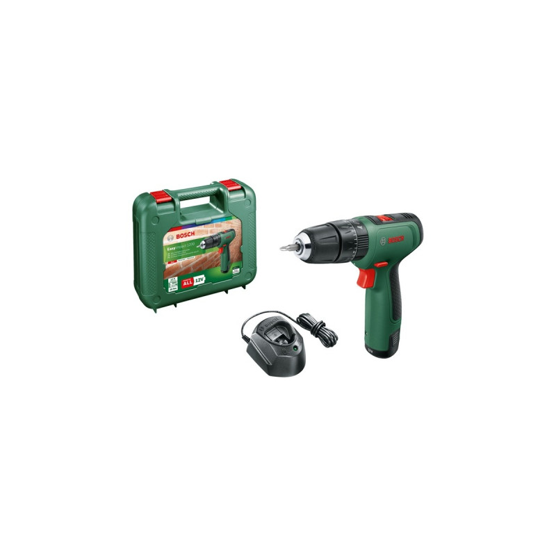 Bosch Akku-Schlagbohrschrauber EasyImpact 1200, Schlagbohrmaschine(grün/schwarz, Li-Ionen Akku 1,5Ah, Koffer)