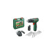Bosch Akku-Schlagbohrschrauber EasyImpact 1200 + Bit- und Bohrer-Set(grün/schwarz, 2x Li-Ionen Akku 1,5Ah, Koffer)